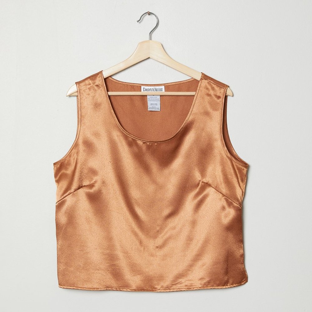 Vtg 90s Copper Shine Tank L